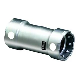 Viega Megapress 3/4" Stainless Steel 304 Coupling W/O Stop - Double Press Connection - Smart Connect Technology