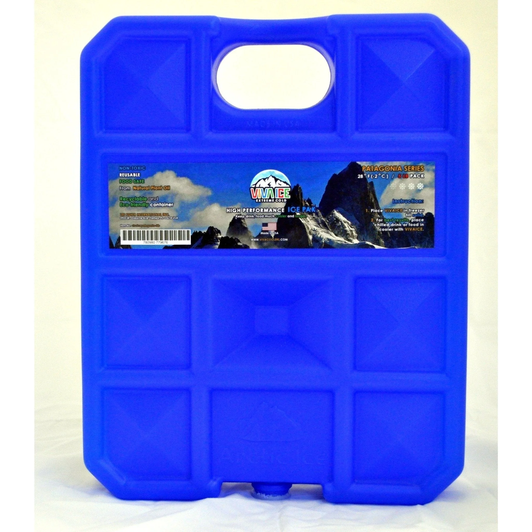 Viva Ice Patagonia Cooler Pack-Freezing Point 28°F (2.5lbs/5lbs)