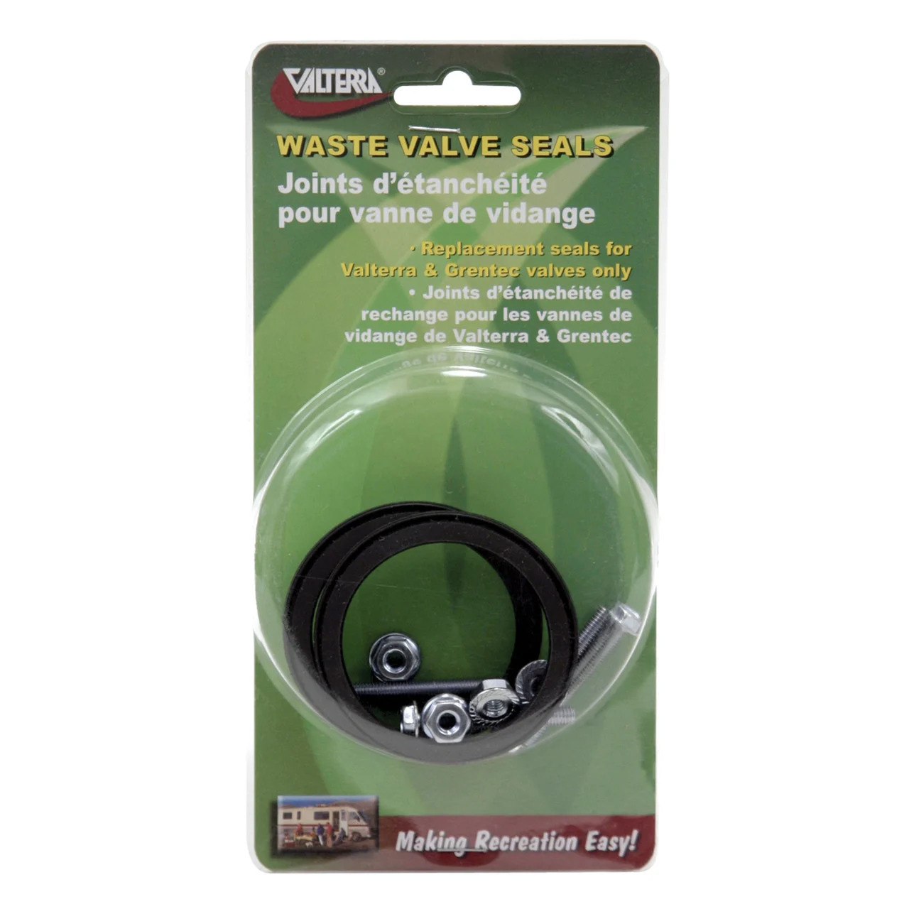 Valterra T1002-7VP Waste Valve Seal with Hardware - 2", Pack of 2 - T1002-7VP