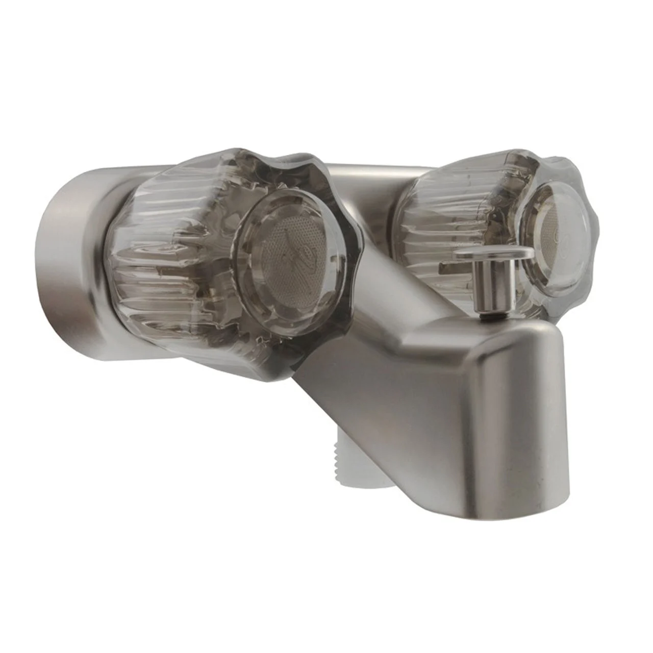 Dura Faucet Non-Metallic RV Tub and Shower Diverter Faucet - Brushed Satin Nickel - DF-SA110S-SN