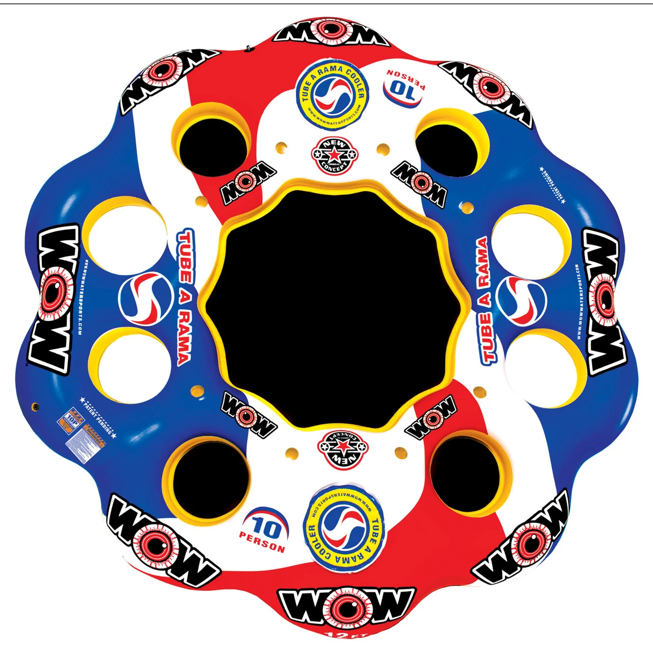 Wow Watersports 13-2060 Tube A Rama 10 Person Island - 13-2060