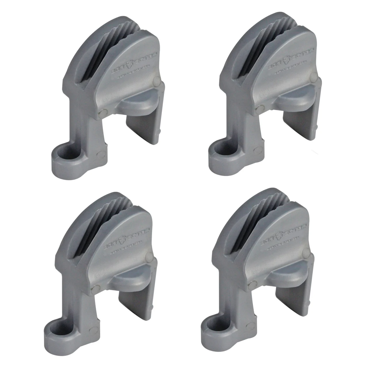 Extreme Max 3005.5061 BoatTector Quick Adjust Pontoon Rail Fender Hanger - Gray, Pack of 4 - 3005.5061