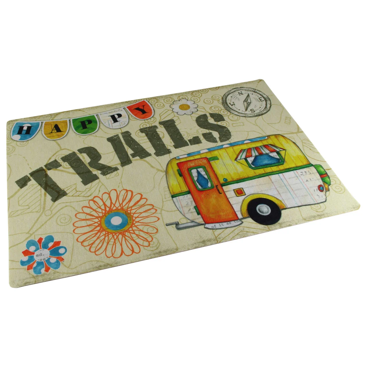 Drymate RVM1826HT RV Floor Mat 18" x 26" - Happy Trails - RVM1826HT