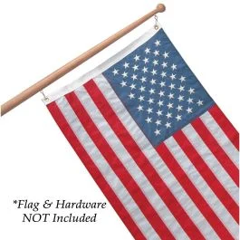 Whitecap Teak Flag Pole - 48" - 1-1/4" Base Diameter