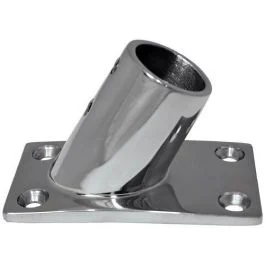 Whitecap 1" O.D. 60 Degree Rectangle Base Ss Rail Fitting