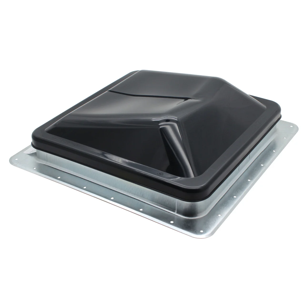 Ventline V2119-603-00 Ventadome V2119 Series Radius Corner Powered Ventilator 12V DC - Smoke Lid, Polar White Screen - V2119-603-00