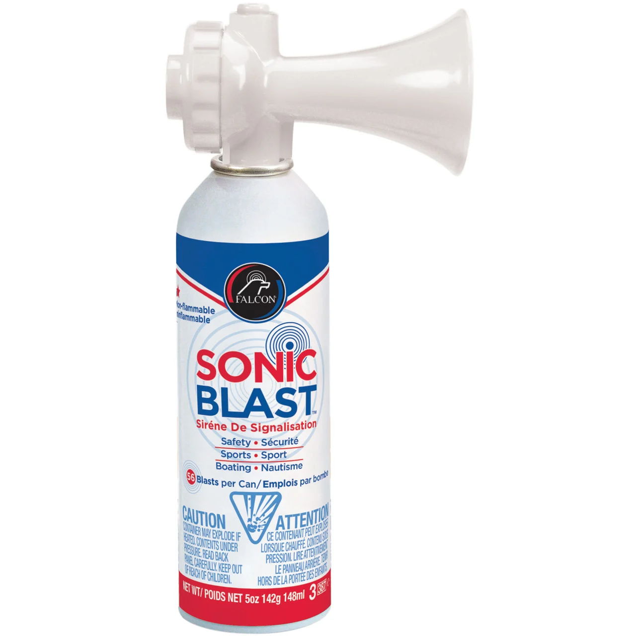 Falcon FSB5BU Sonic Blast With Horn - White, 5 oz. - FSB5BU