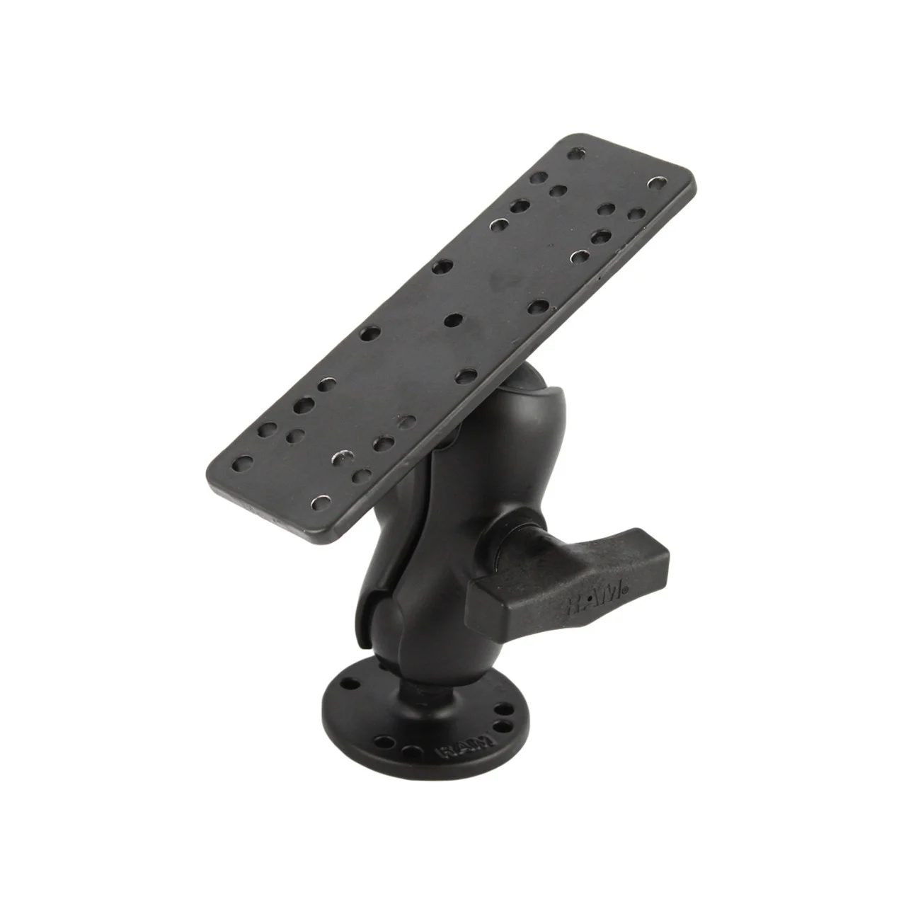 RAM 1.5" Diameter Ball Mount with Short Double Socket Arm and Rectangle Base - RAM-111U-B