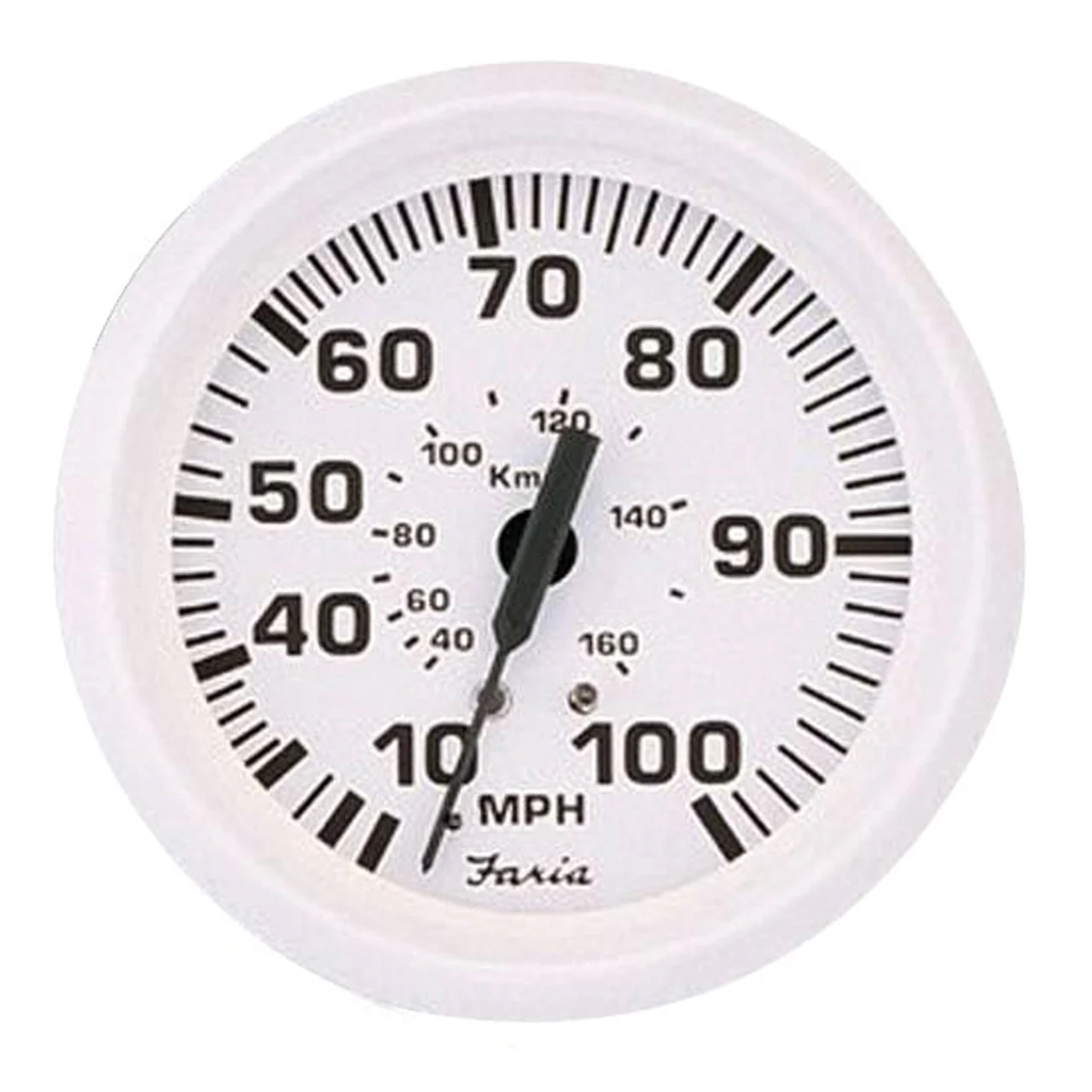 Faria 33113 Dress Speedometer (80 MPH) Pitot - 4", White - 33113
