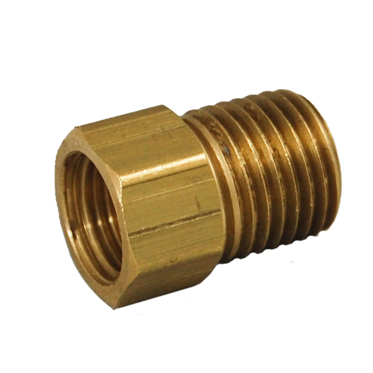 Marshall Excelsior ME2132P Inverted Flare Adapter - 1/4" MNPT x 1/4" Female Flare Plug - ME2132P