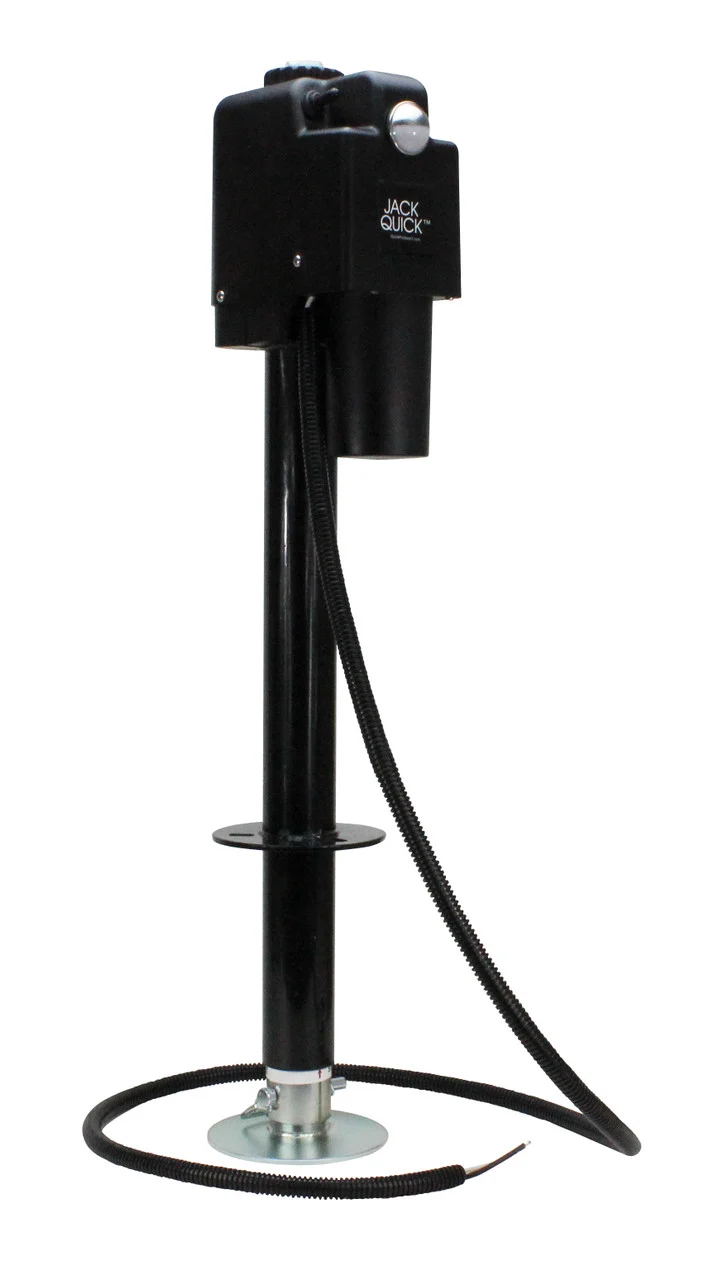 Quick Products JQ-3500B Power A-Frame Electric Tongue Jack - 3,650 lbs. Lift Capacity, Black - JQ-3500B
