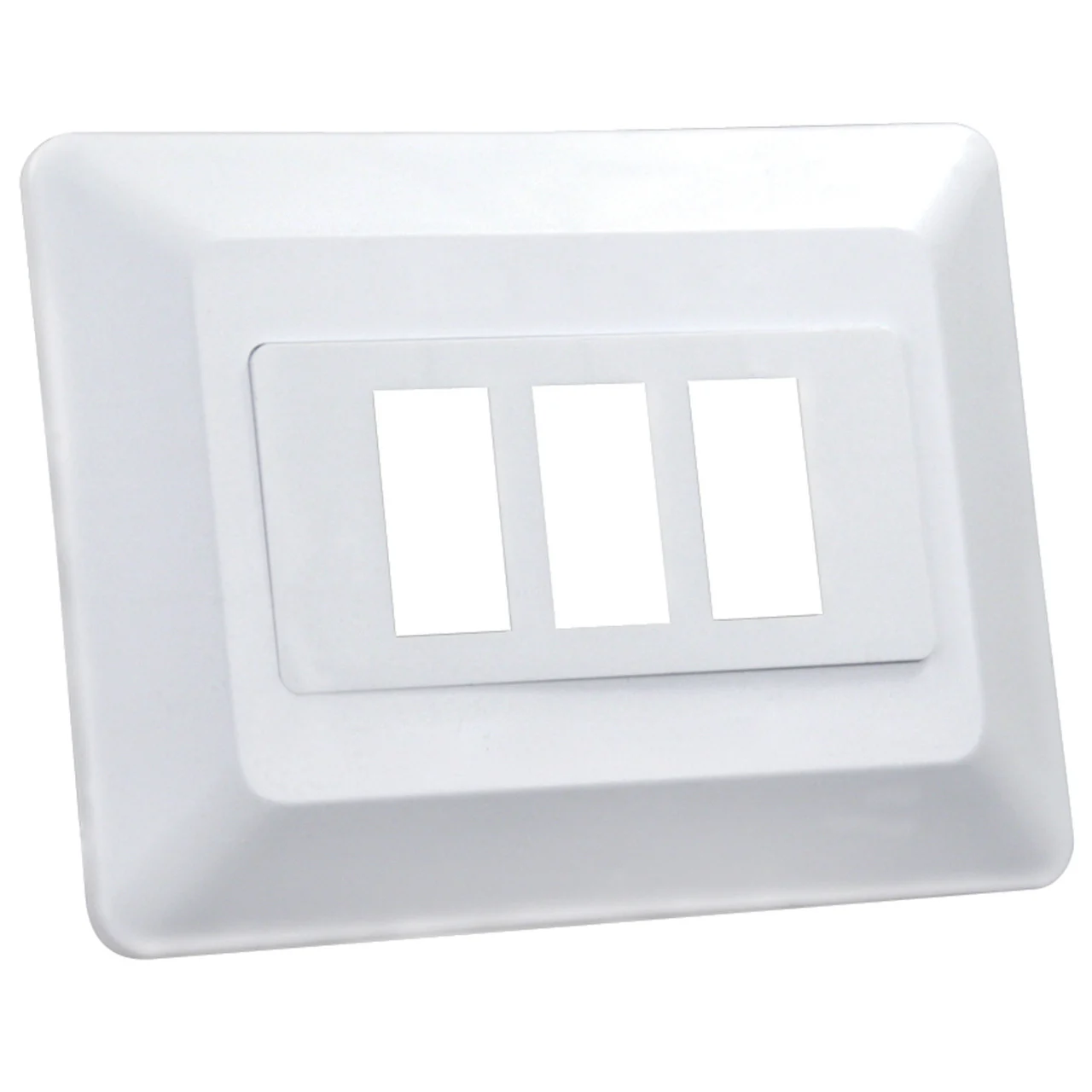 JR Products 13625 Switch Base and Face Plate - Triple - 13625