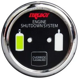 Fireboy-Xintex Deluxe Helm Display W/Gauge Body, Led & Color Graphics F/Engine Shutdown System - Chrome Bezel Display