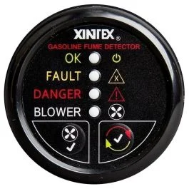 Fireboy-Xintex Gasoline Fume Detector W/Blower Control - Black Bezel - 12v