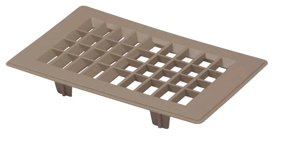 D&W 7820RDB-2H-UL Plastic Floor Register - 2.25" x 10", Dura-Beige - 7820RDB-2H-UL