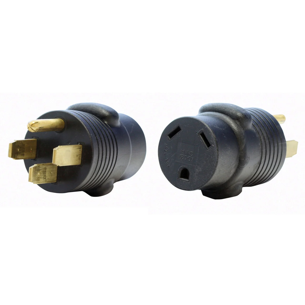 Valterra A10-5030AVP Mighty Cord Adapter Plug - 50AM to 30AF, Black (Carded) - A10-5030AVP