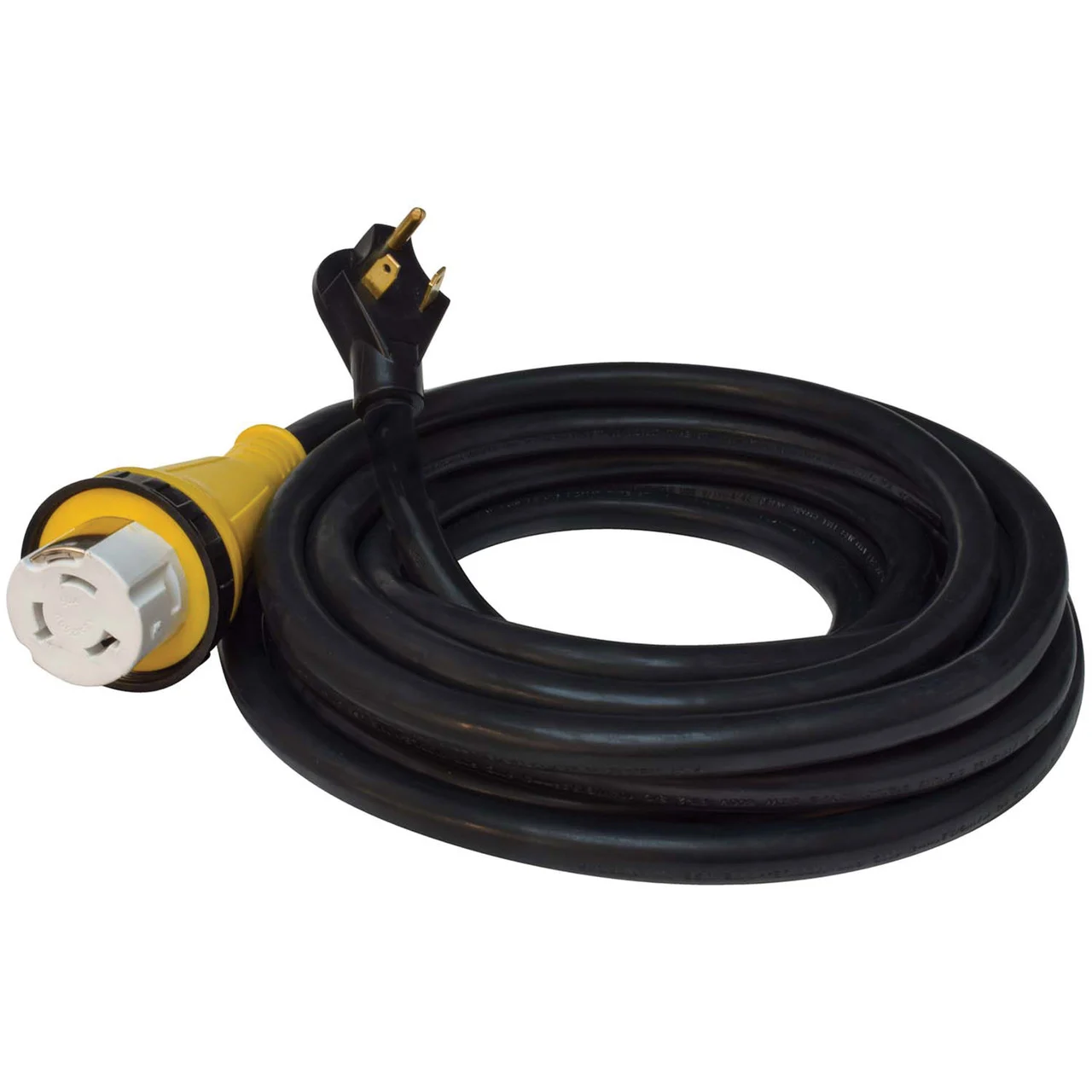 Valterra A10-3050EDBK Mighty Cord Detachable 25" Adapter Cord - 30AM to 50AF, Black - A10-3050EDBK