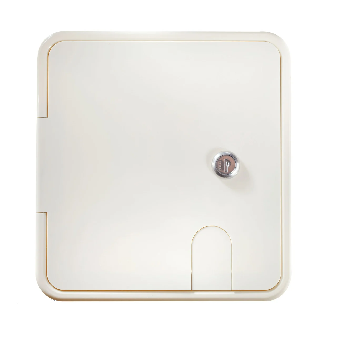 RV Designer B152 Rectangular Locking Cable Hatch - Large, 8.5" x 8" x 1.5" - B152