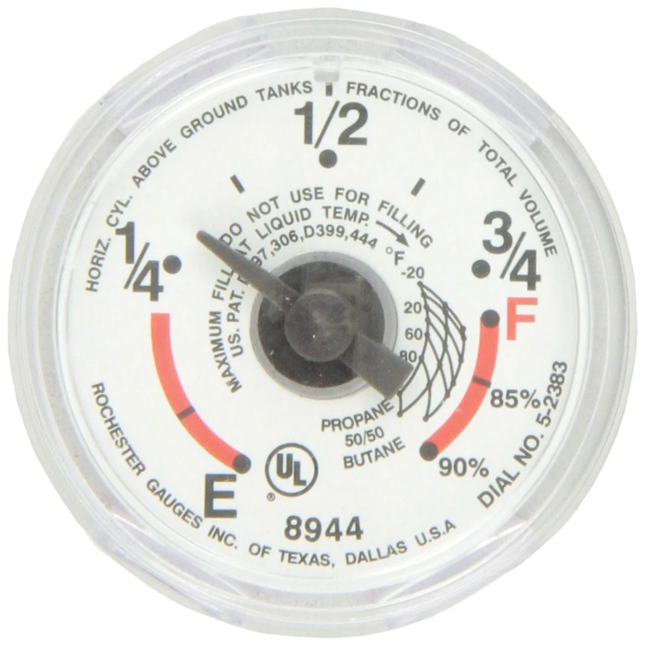 Manchester Tank G12653 LP Gas Tank Accessories - Snap-On Dial Gauge - G12653