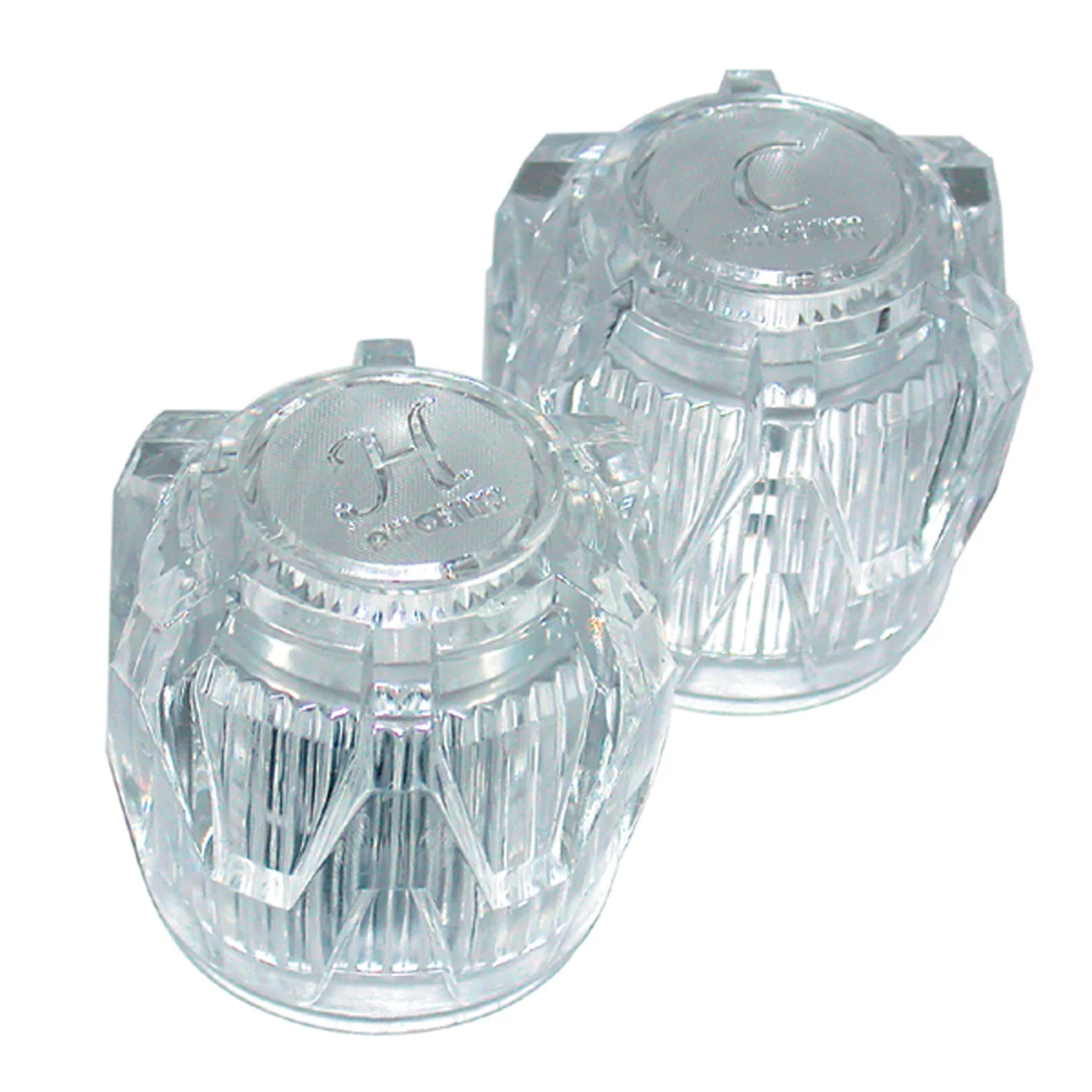 Phoenix Faucets by Valterra PF287015 Small Acrylic Knob Handle - Hot and Cold, Pair - PF287015