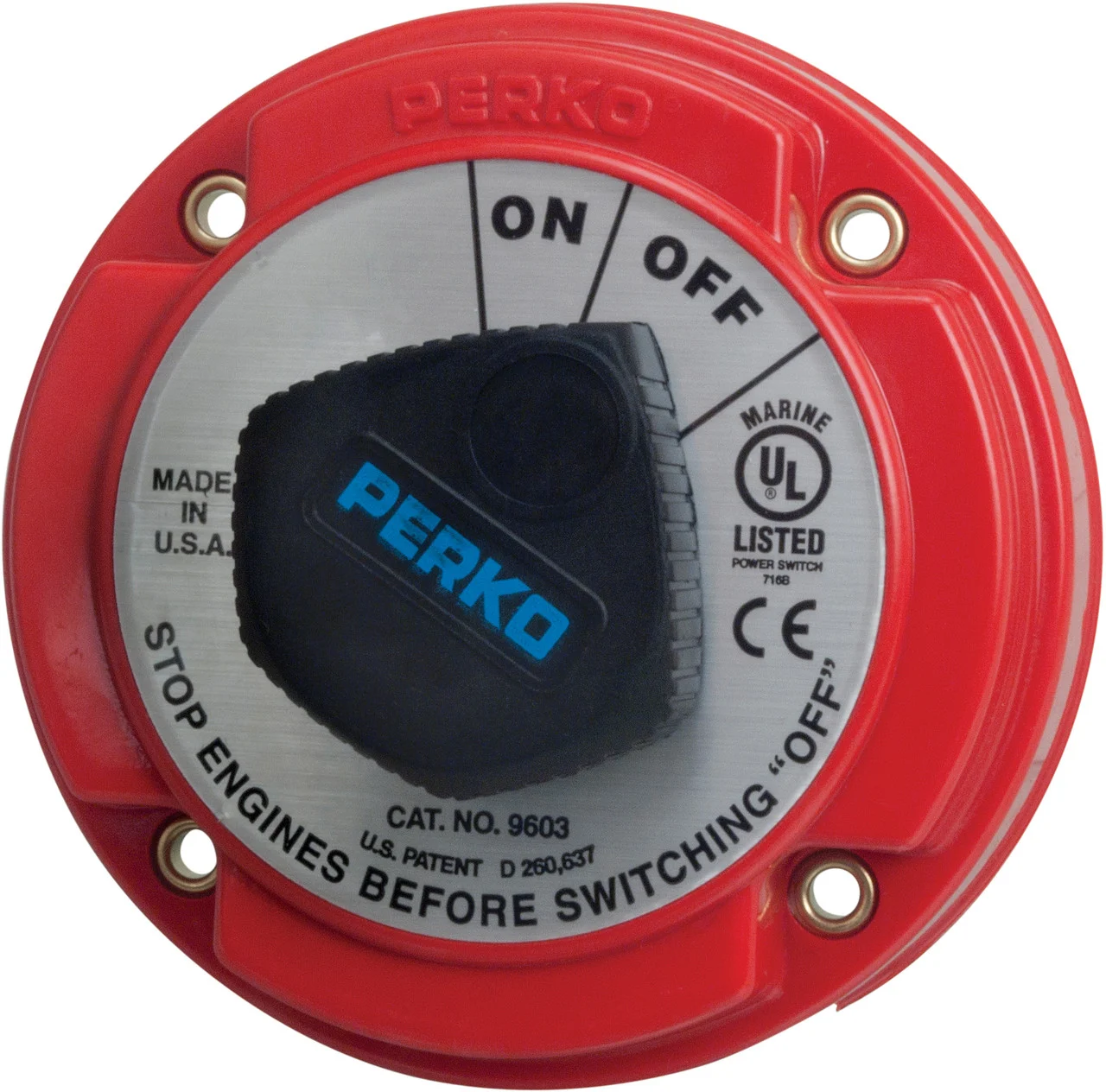 Perko 9603DP Medium Duty Main Battery Disconnect Switch with Alternator Field Disconnect - 9603DP
