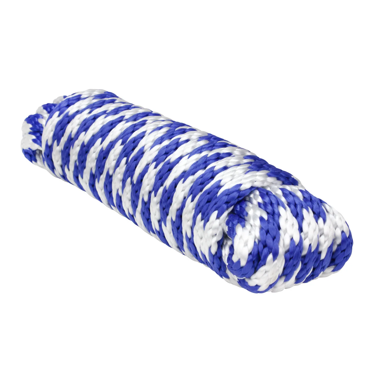 Extreme Max 3008.0193 Solid Braid MFP Utility Rope - 1/4" x 10', Blue/White - 3008.0193