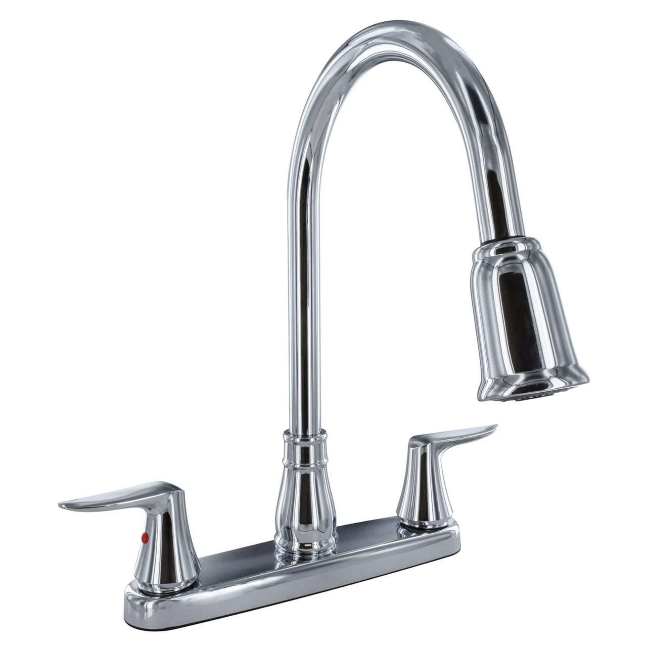 PF221306 Faucet 8" Deck Chrome Hi-Arc Spout Pull-Down 2-Handle - PF221306